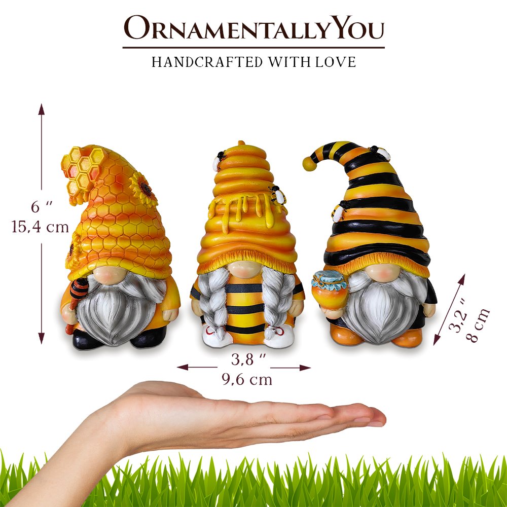 Set of Three Bee Gnome Figurines Multi | Ashley Stewart