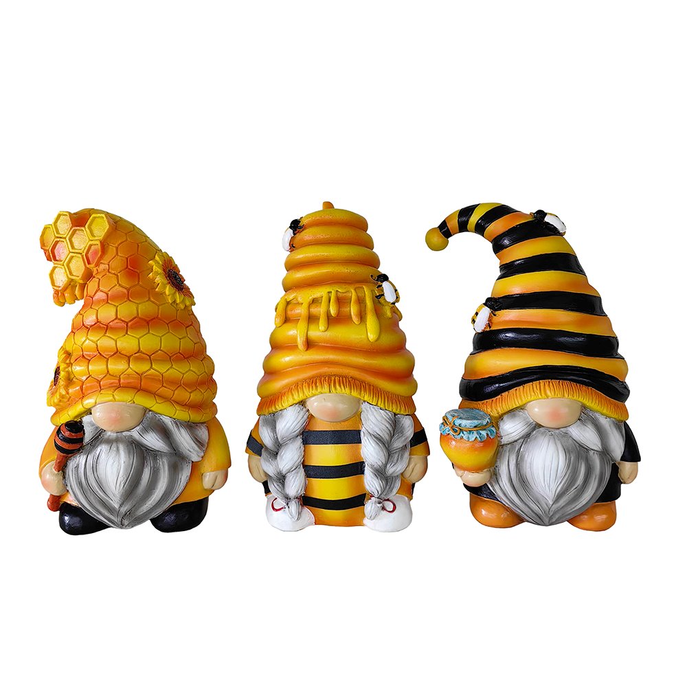 Set of Three Bee Gnome Figurines Multi | Ashley Stewart
