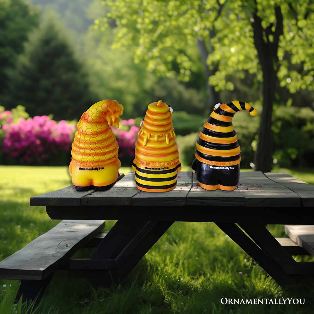 Set of Three Bee Gnome Figurines Multi | Ashley Stewart