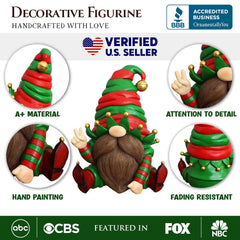 Cheerful Elf Gnome Figurine Multi | Ashley Stewart