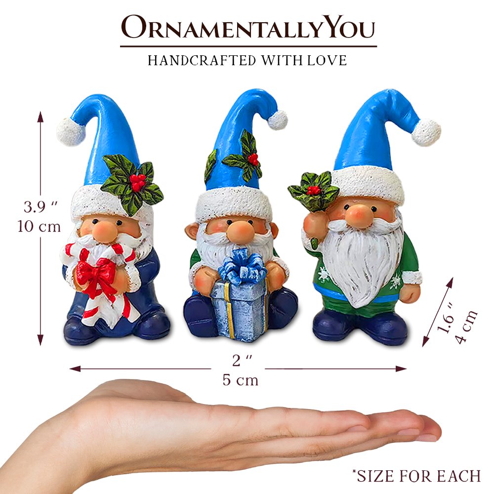 Set of Three Christmas Gnome Figurines Multi | Ashley Stewart