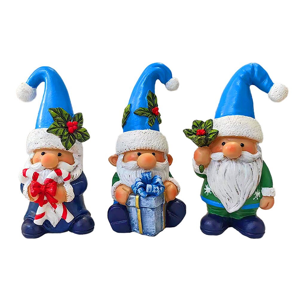 Set of Three Christmas Gnome Figurines Multi | Ashley Stewart