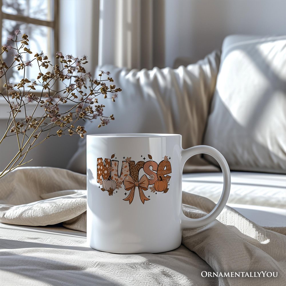 Pumpkin Nurse Ceramic Mug White | Ashley Stewart