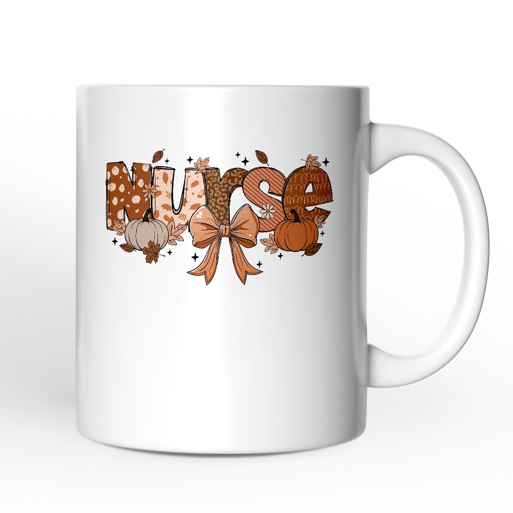 Pumpkin Nurse Ceramic Mug White | Ashley Stewart