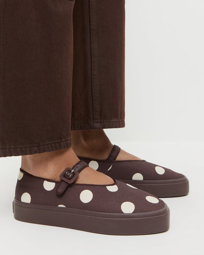 Loeffler Randall Cooper Brown/Cream Mary Jane Sneaker