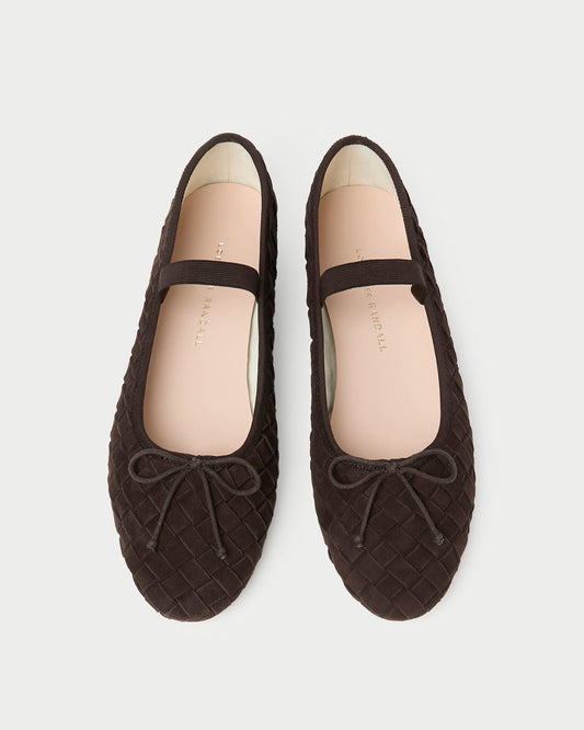 Loeffler Randall Leonie Brown Woven Ballet Flat