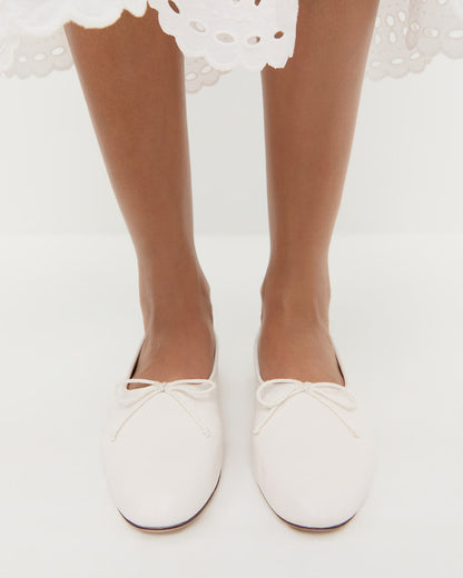 Loeffler Randall Landon Cream Leather Ballet Flat