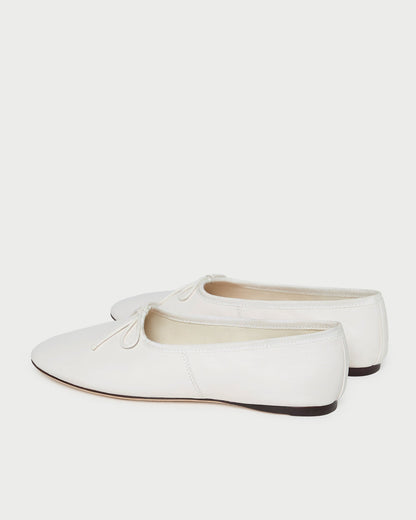 Loeffler Randall Landon Cream Leather Ballet Flat