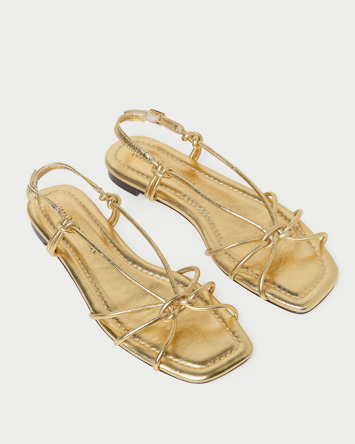 Loeffler Randall Karly Gold Leather Strappy Sandal