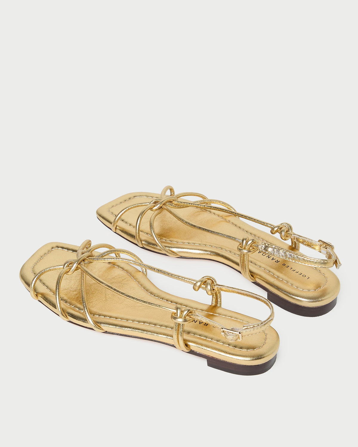 Loeffler Randall Karly Gold Leather Strappy Sandal