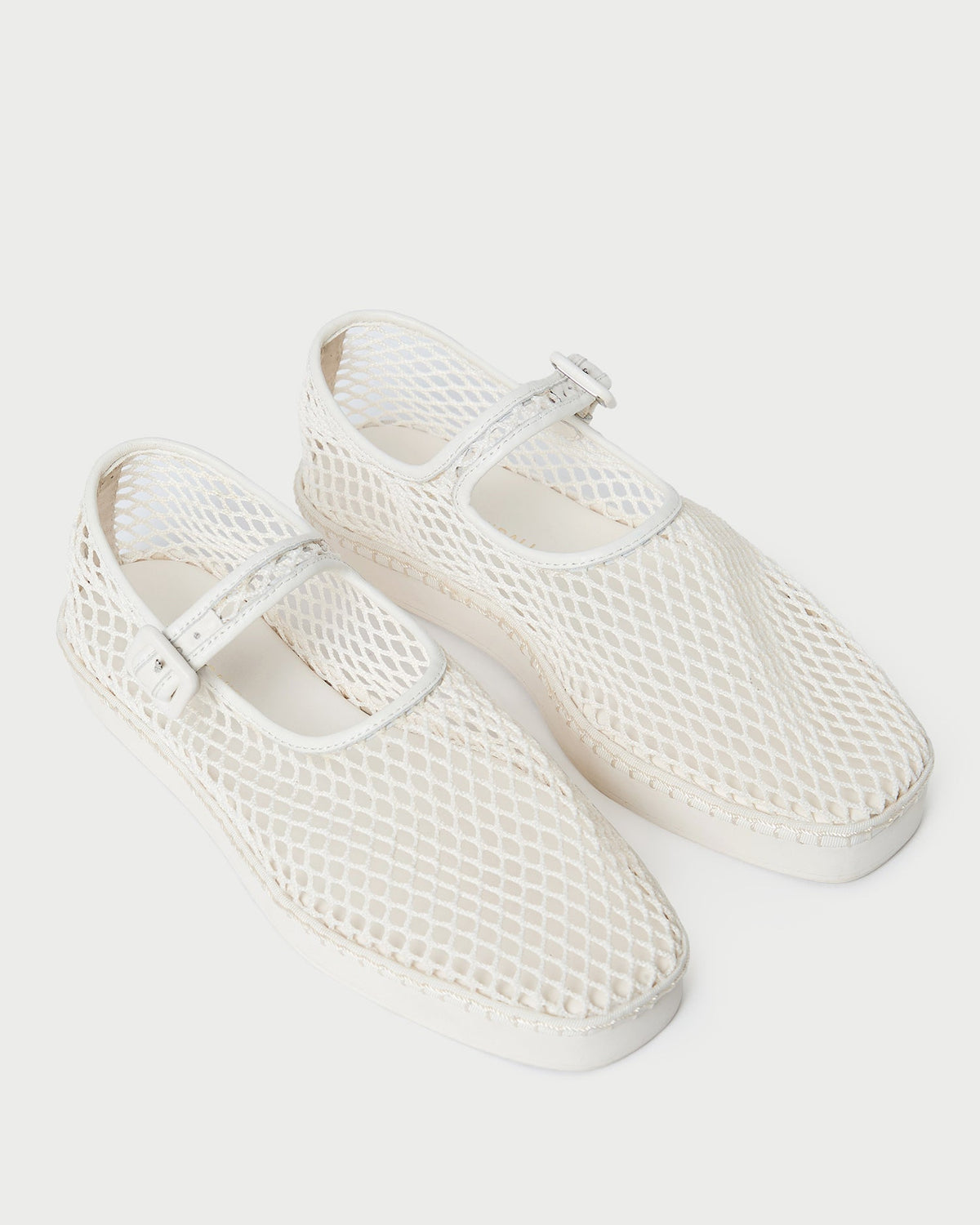 Loeffler Randall Rita White Netted Mary Jane