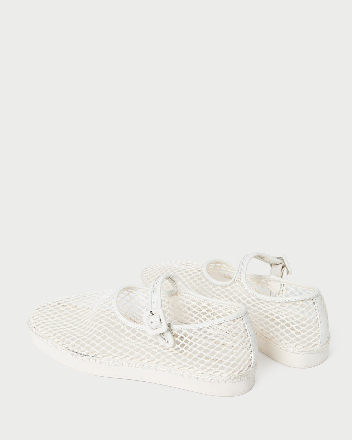 Loeffler Randall Rita White Netted Mary Jane