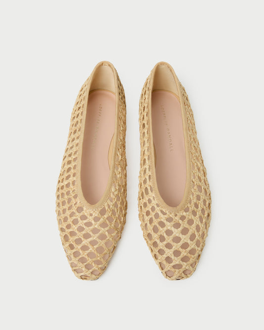 Loeffler Randall Emery Natural Crochet Ballet Flat