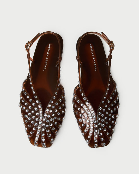 Loeffler Randall Devon Brown Jelly Slingback Sandal