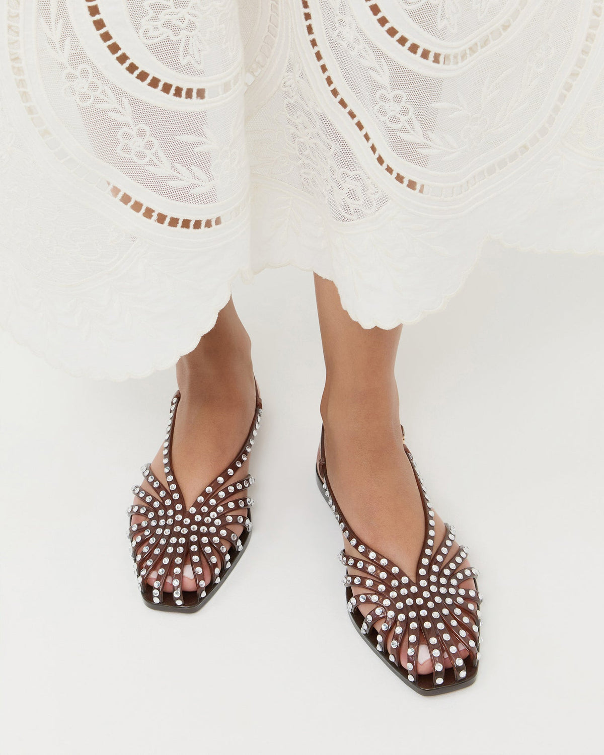 Loeffler Randall Devon Brown Jelly Slingback Sandal