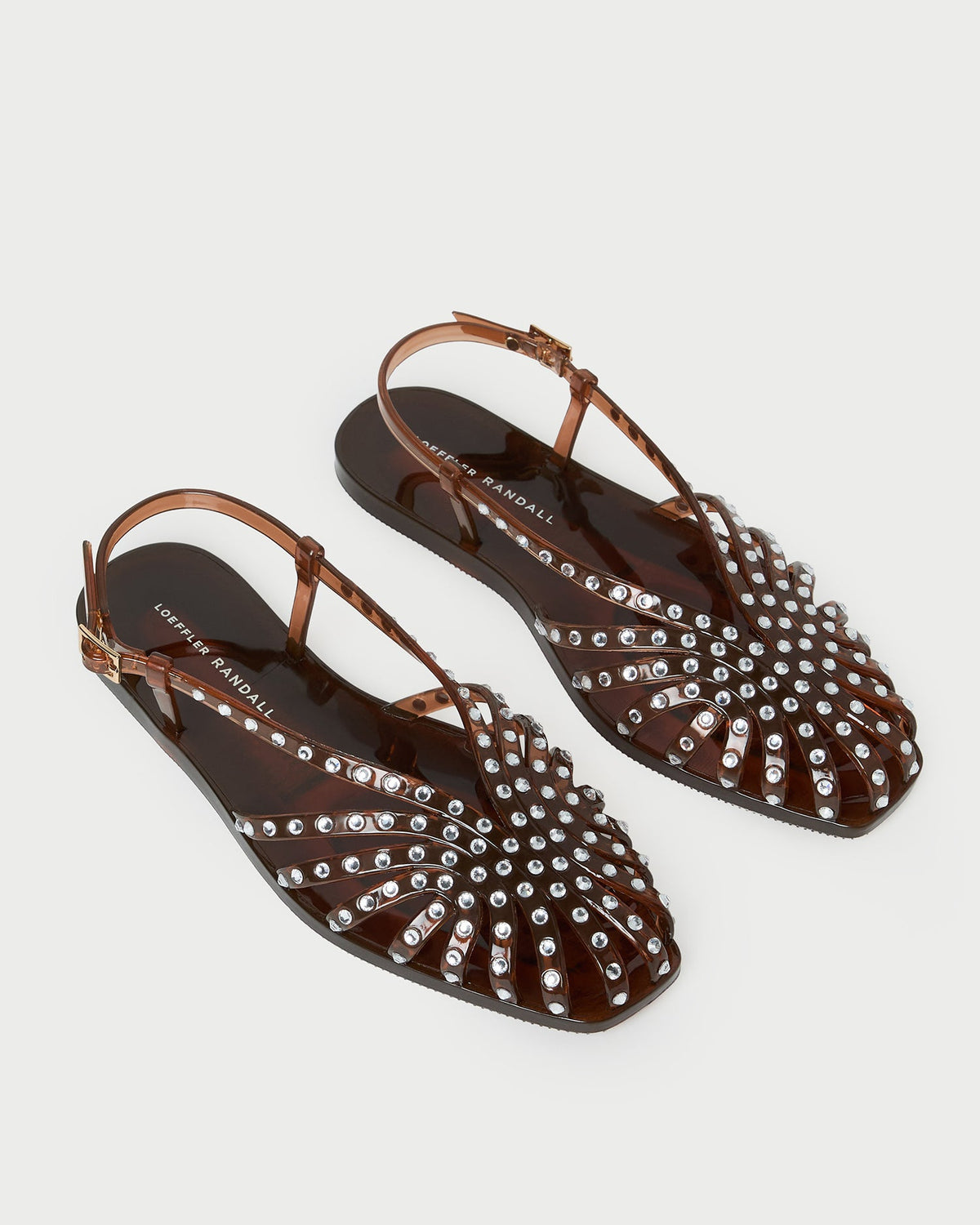 Loeffler Randall Devon Brown Jelly Slingback Sandal