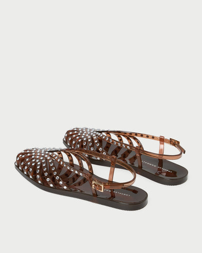 Loeffler Randall Devon Brown Jelly Slingback Sandal