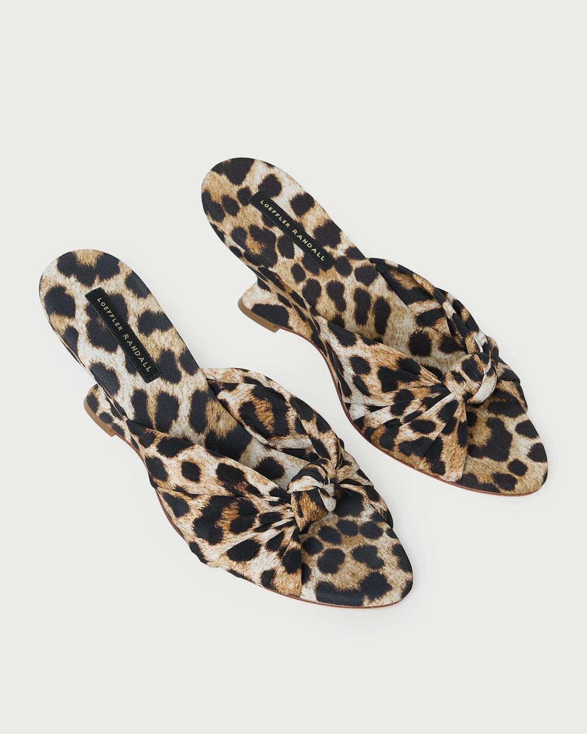 Loeffler Randall Marsy Leopard Silk Knot Wedge