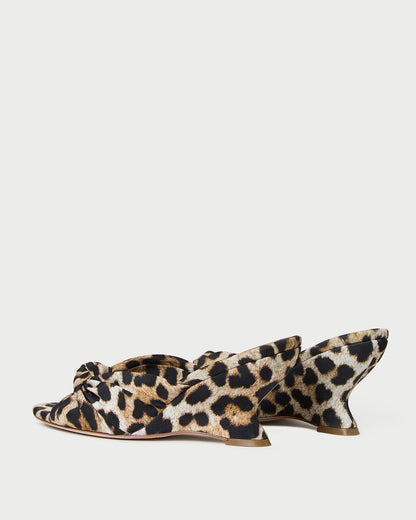 Loeffler Randall Marsy Leopard Silk Knot Wedge