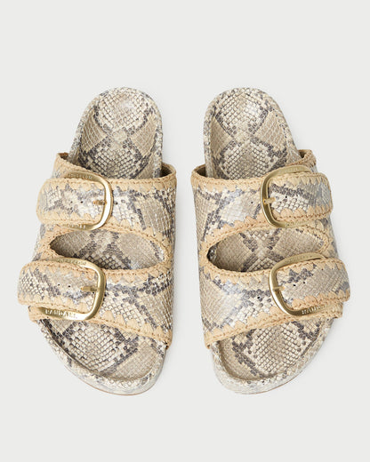 Loeffler Randall Nico Snake Two-Band Sandal