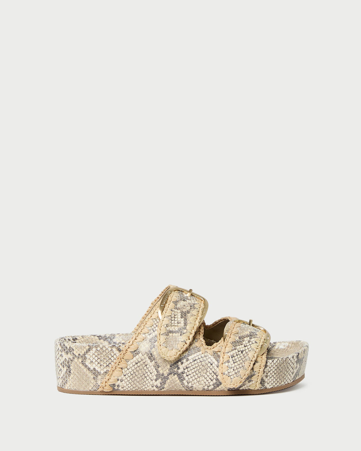 Loeffler Randall Nico Snake Two-Band Sandal