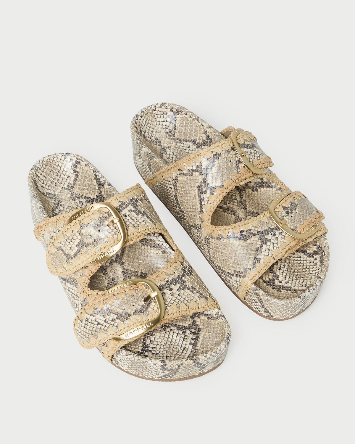 Loeffler Randall Nico Snake Two-Band Sandal