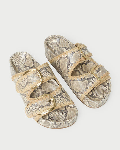 Loeffler Randall Nico Snake Two-Band Sandal