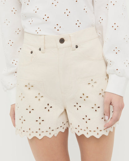 Loeffler Randall Dover Embroidered Short