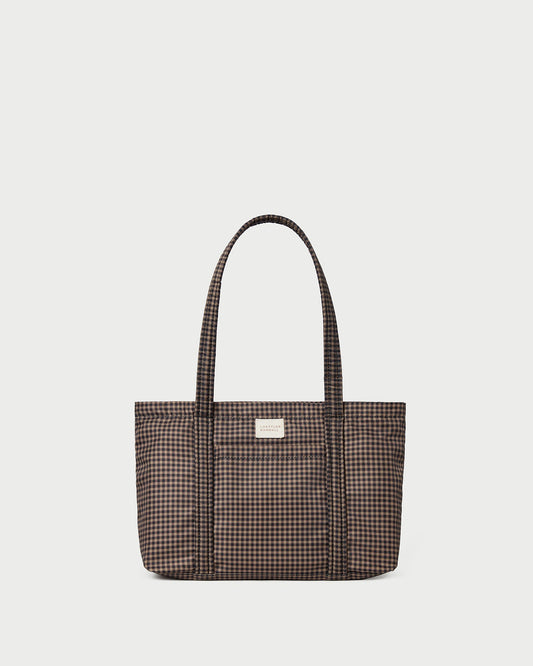 Loeffler Randall Lyla Brown/Black Check Essential Tote