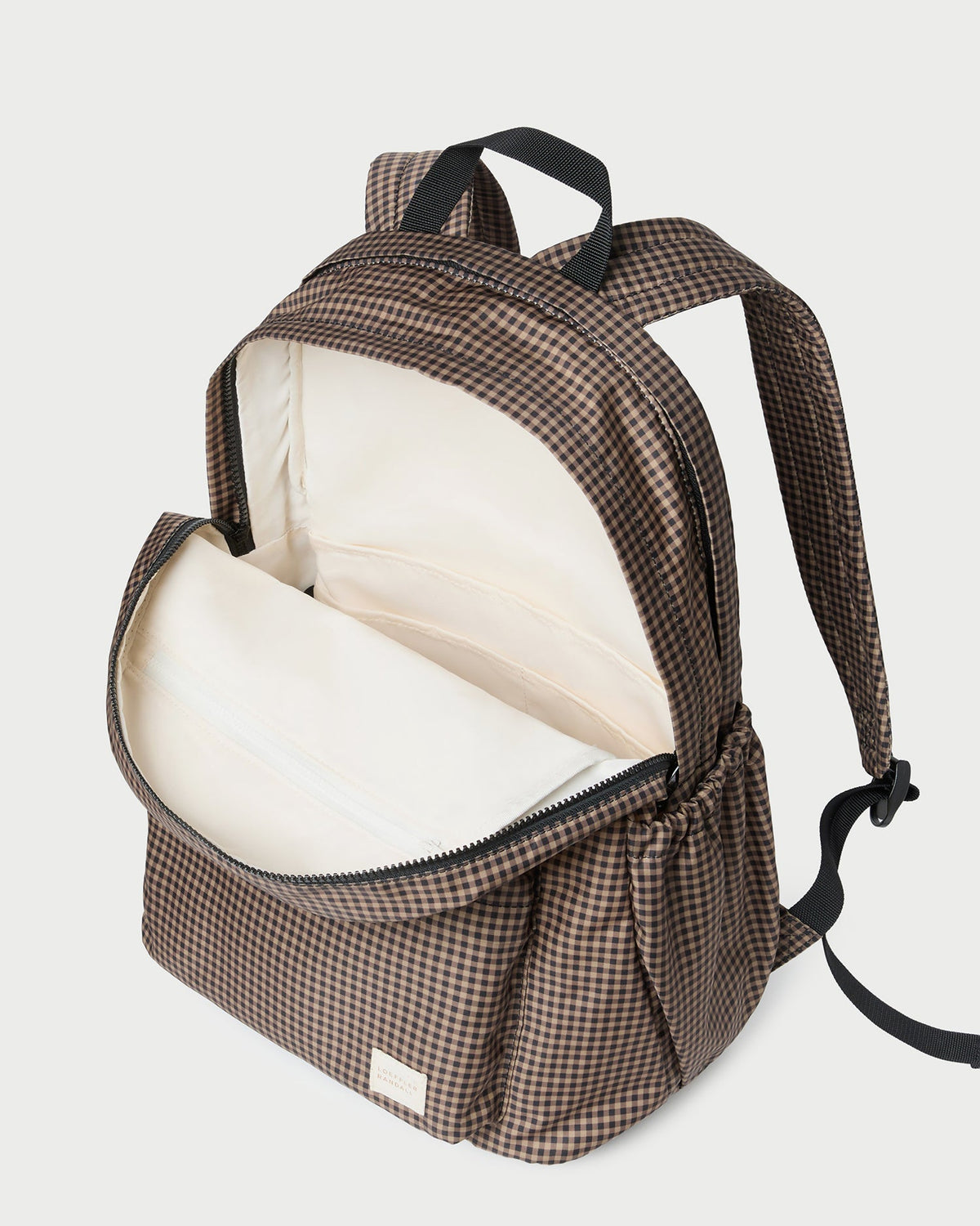 Loeffler Randall Stevie Brown/Black Check Backpack