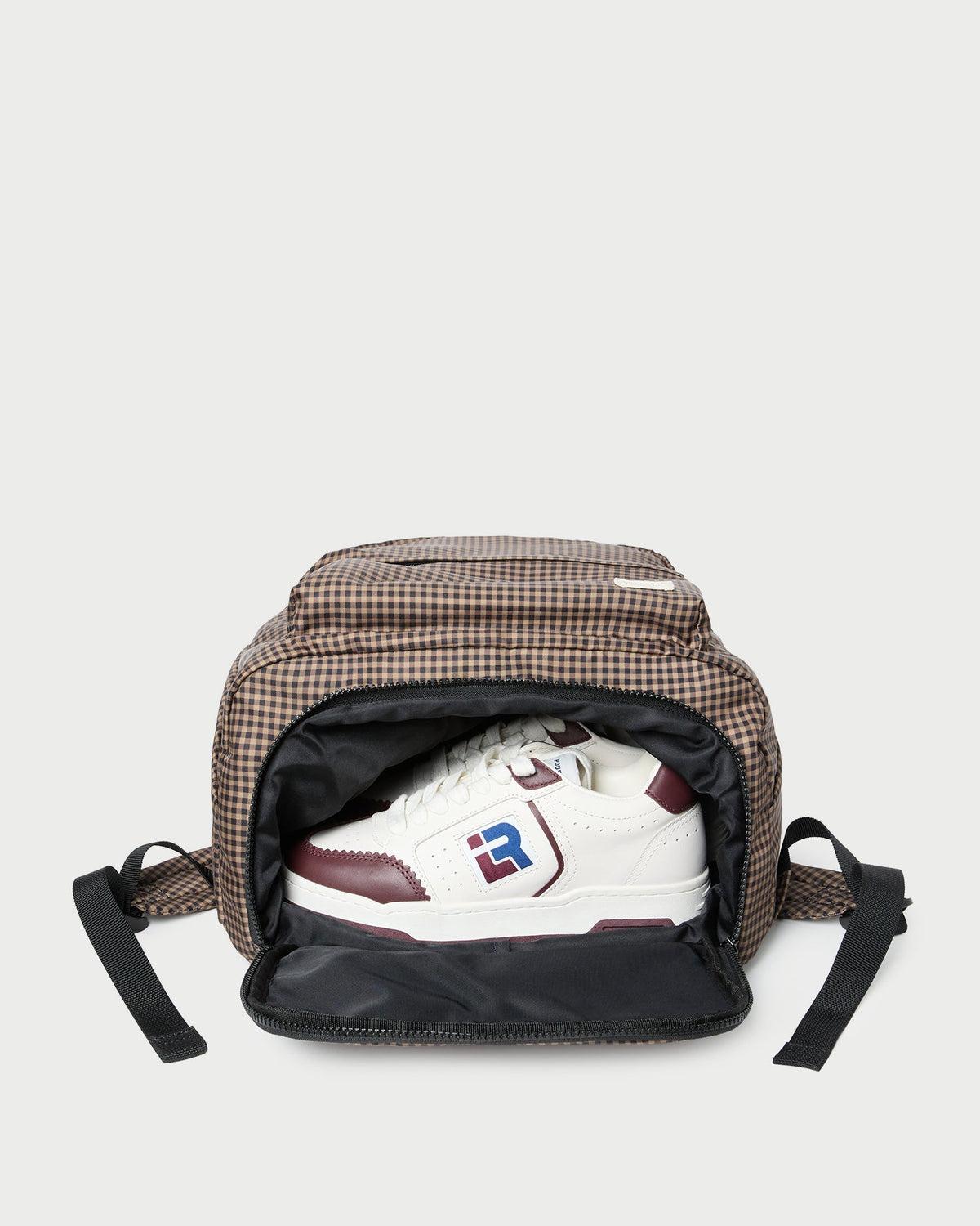 Loeffler Randall Stevie Brown/Black Check Backpack