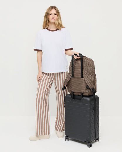 Loeffler Randall Stevie Brown/Black Check Backpack