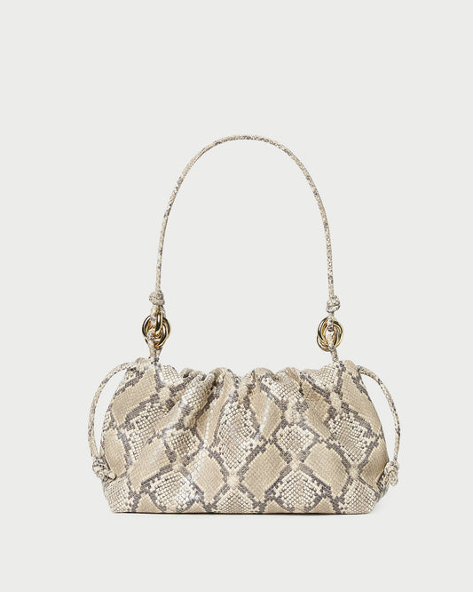 Loeffler Randall Kiri Snake Leather Shoulder Bag
