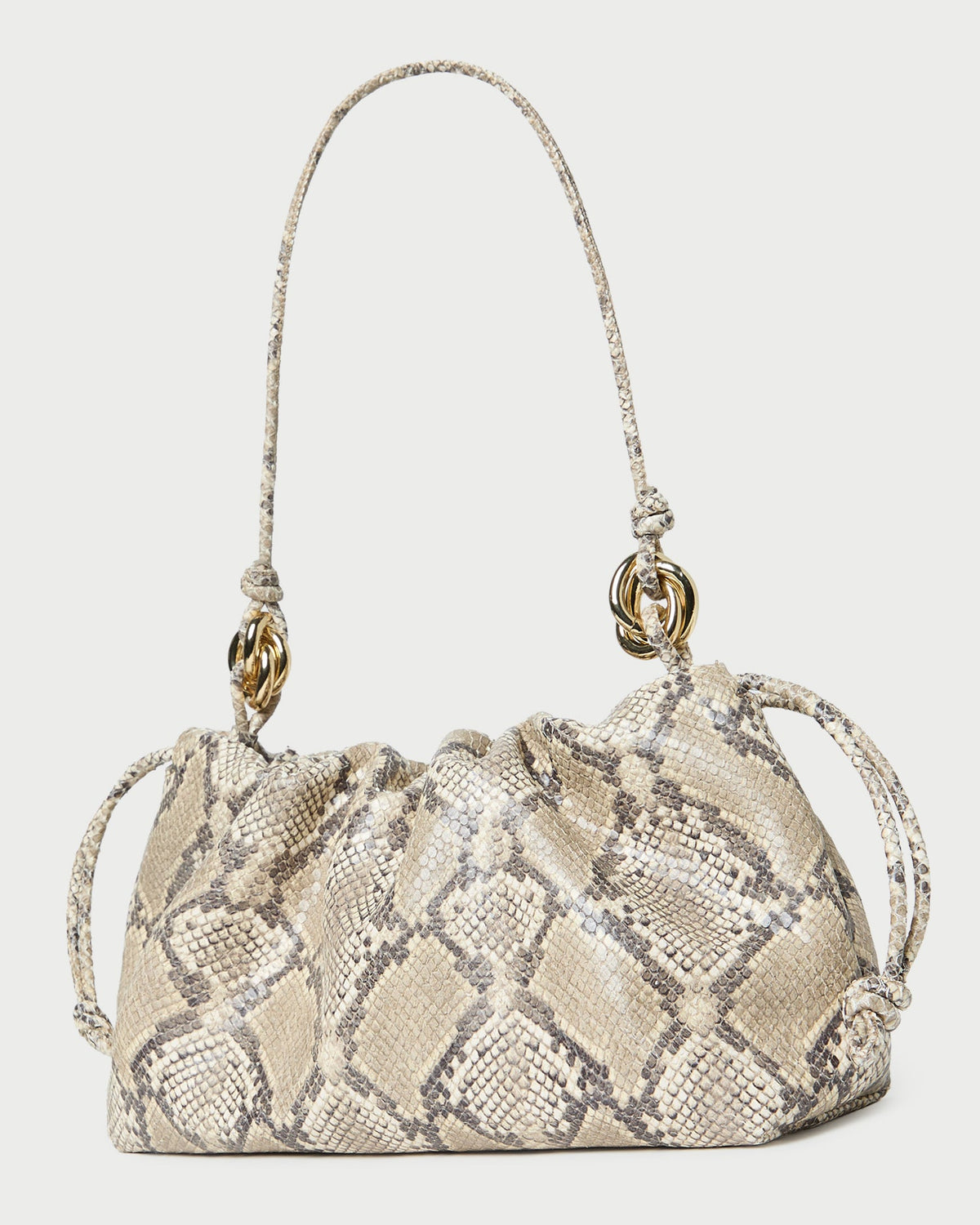 Loeffler Randall Kiri Snake Leather Shoulder Bag