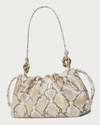 Loeffler Randall Kiri Snake Leather Shoulder Bag