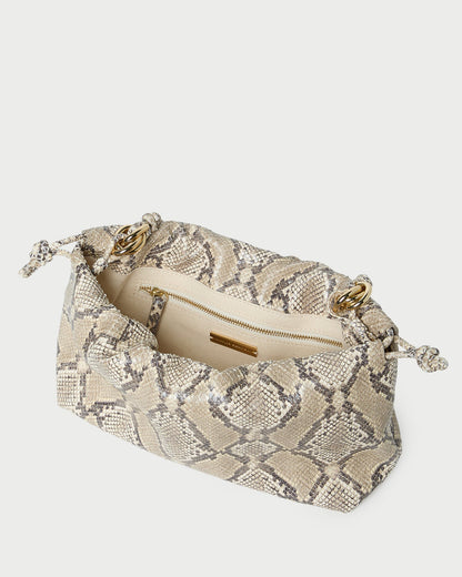 Loeffler Randall Kiri Snake Leather Shoulder Bag