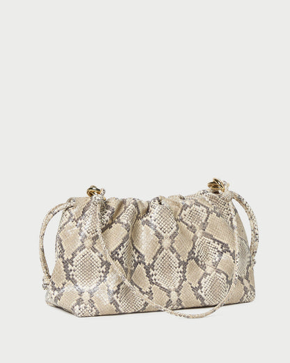 Loeffler Randall Kiri Snake Leather Shoulder Bag