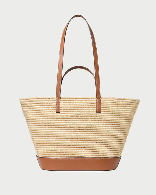 Loeffler Randall Granger Natural/Cognac Straw Tote