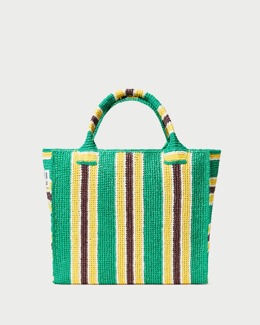Loeffler Randall Sol Green/Yellow Crochet Beach Tote