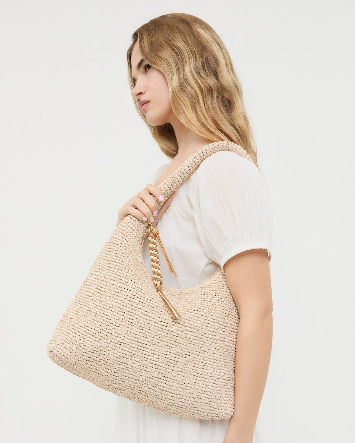 Loeffler Randall Willow Natural Woven Hobo Bag
