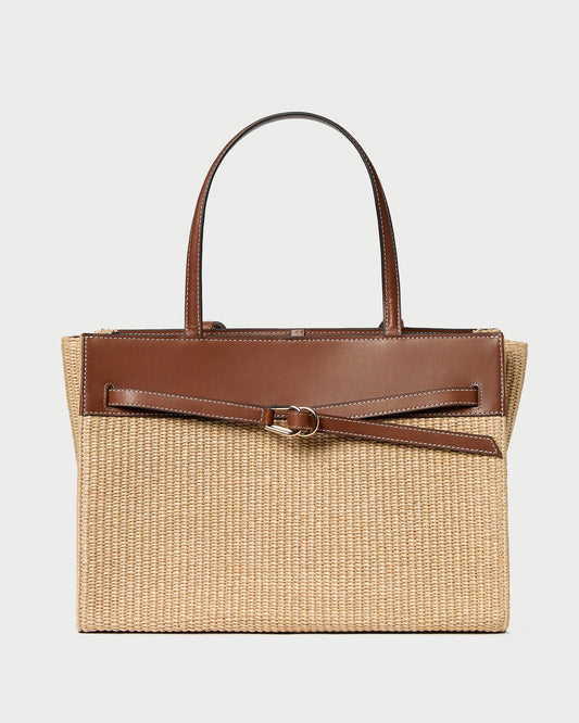 Loeffler Randall Aidan Natural Straw Work Tote