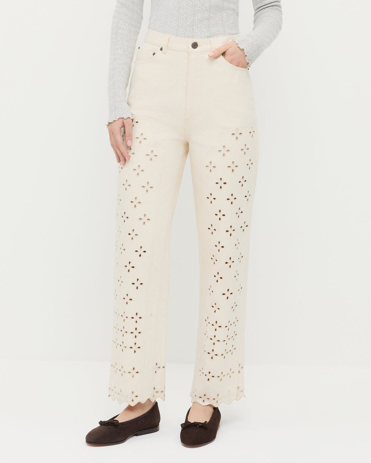 Loeffler Randall Demi Embroidered Pant