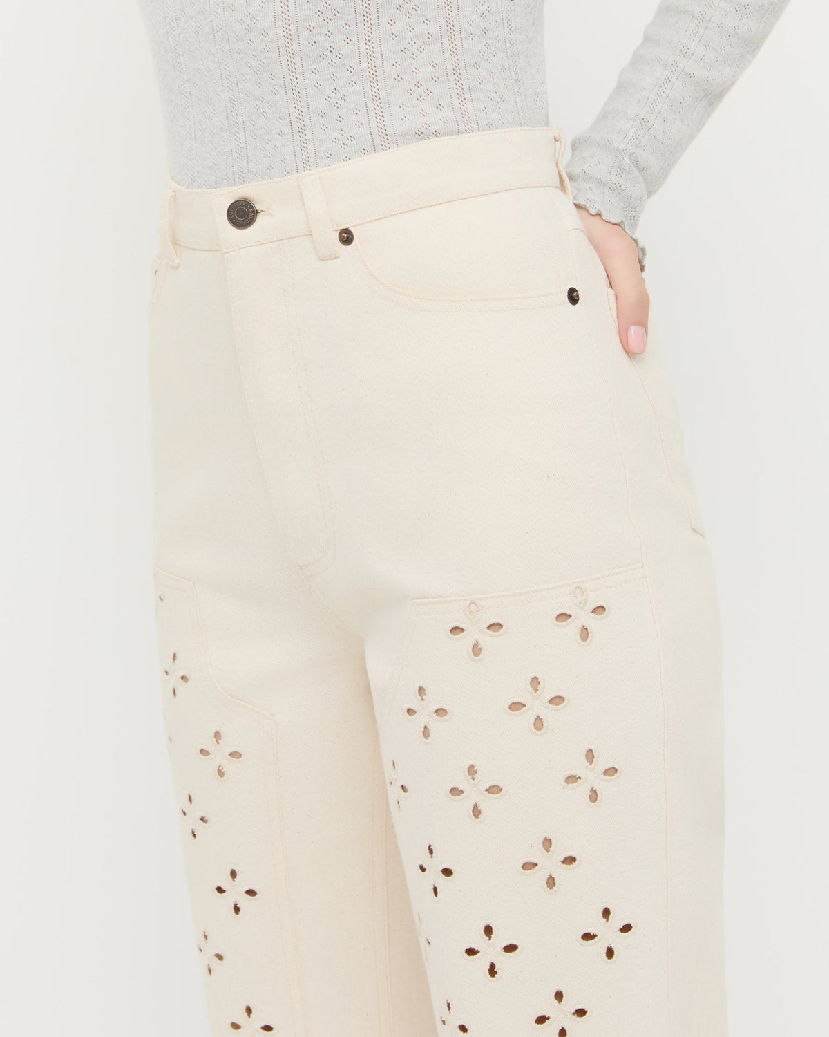 Loeffler Randall Demi Embroidered Pant