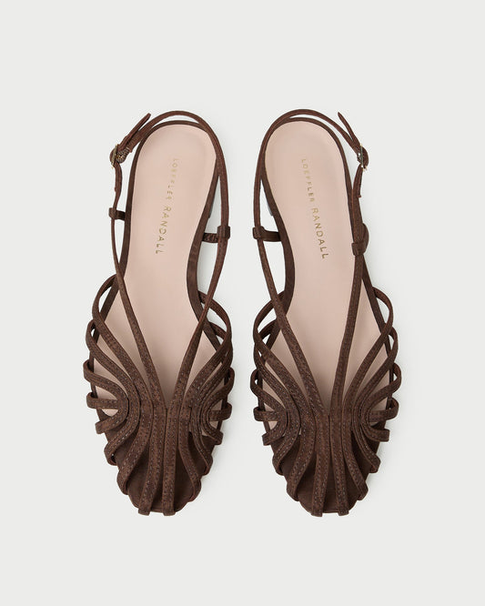 Loeffler Randall Devon Chocolate Moiré Slingback Sandal