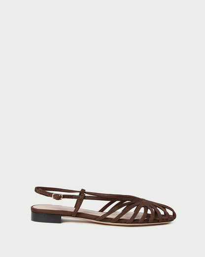 Loeffler Randall Devon Chocolate Moiré Slingback Sandal