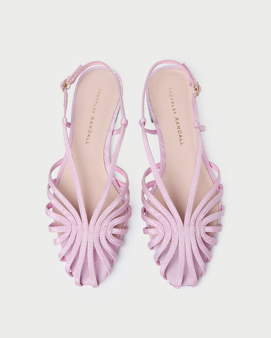Loeffler Randall Devon Pink Moiré Slingback Sandal