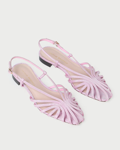 Loeffler Randall Devon Pink Moiré Slingback Sandal
