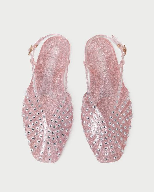 Loeffler Randall Devon Pink Jelly Slingback Sandal
