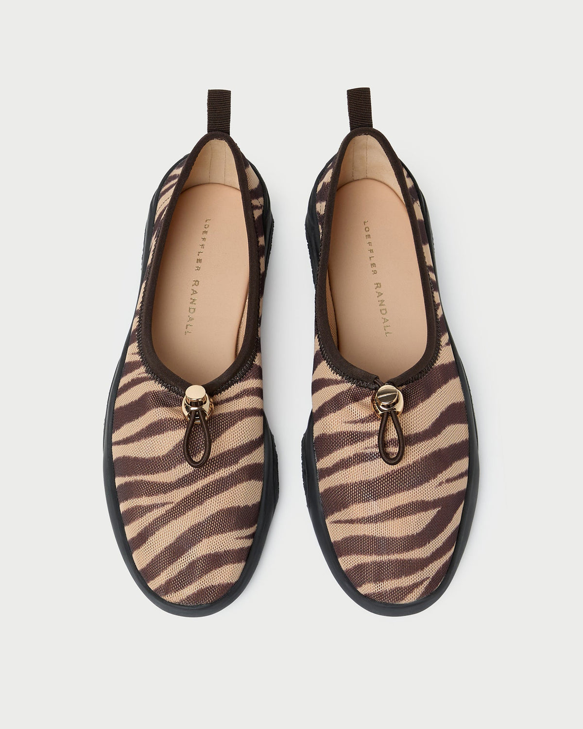 Loeffler Randall Raina Zebra Mesh Flat