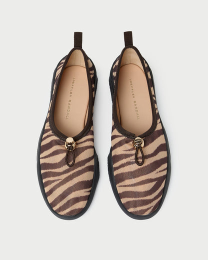Loeffler Randall Raina Zebra Mesh Flat